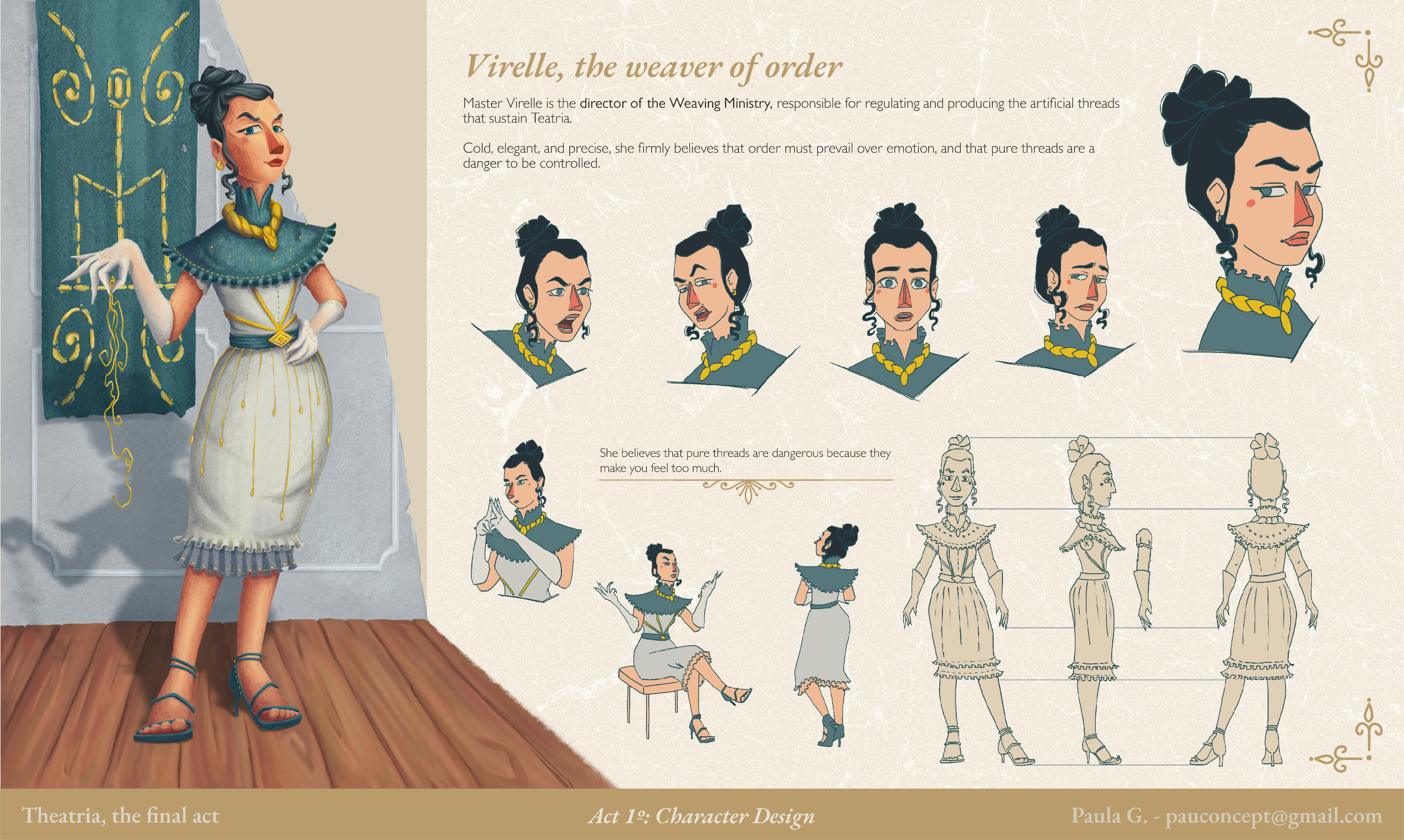 Virelle, character design Virelle, character design